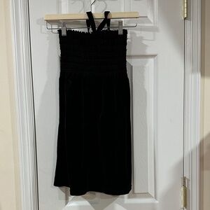 Juicy Couture Black Smocked velour dress